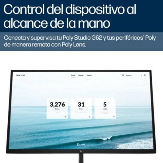 Système de vidéoconférence Poly Studio G62 4K Ultra HD, 10 personnes, Bluetooth, Ethernet, WiFi