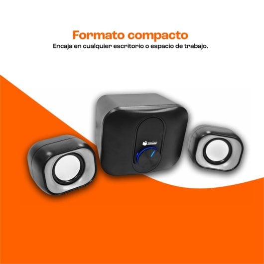 Altoparlanti PcCom Essential BassLine 2.1 11W Nero