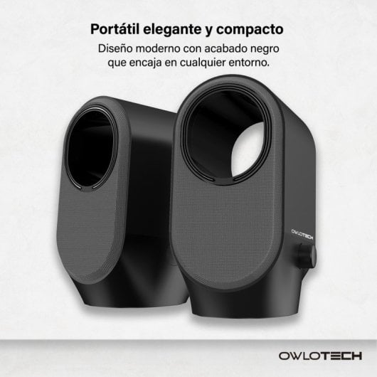 Owlotech Teralis Altavoces 2.0 Bluetooth 16W Negros