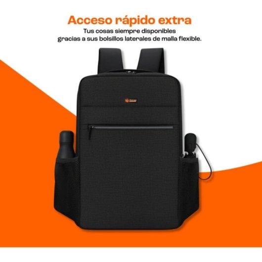 PcCom Essential Axen Mochila para Portátil hasta 15.6" Negra