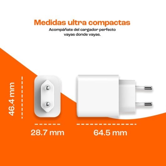Carregador PcCom Essential 2x USB-C 30W + USB-A 3.0 Branco