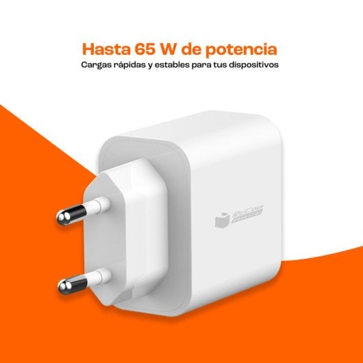 Carregador PcCom Essential 2x USB-C 65W + USB-A 3.0 Branco