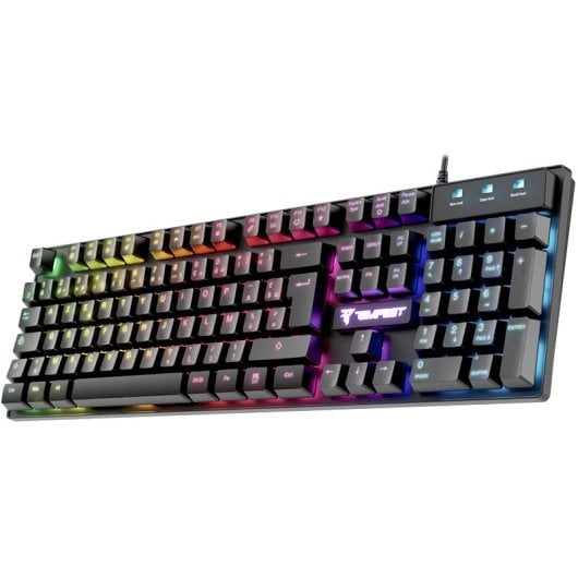 Tempest Calamity Combo 3 en 1 Gaming Teclado + Ratón + Alfombrilla Teclado Francés