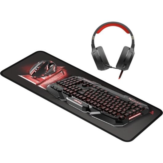 Tempest Oblivion Combo Gaming Teclado (Layout Alemán) + Auriculares + Ratón + Alfombrilla