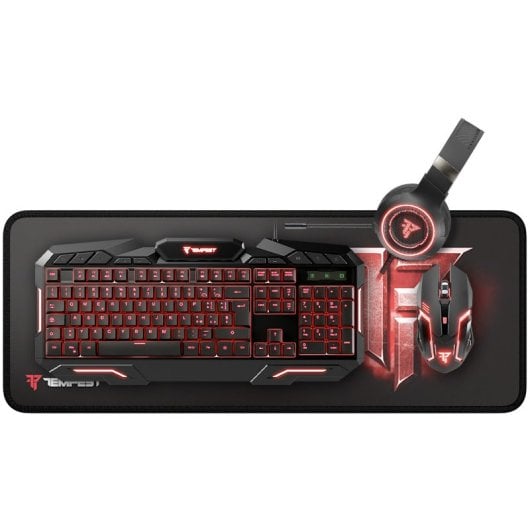 Tempest Oblivion Combo Gaming Teclado (Layout Italiano) + Auriculares + Ratón + Alfombrilla