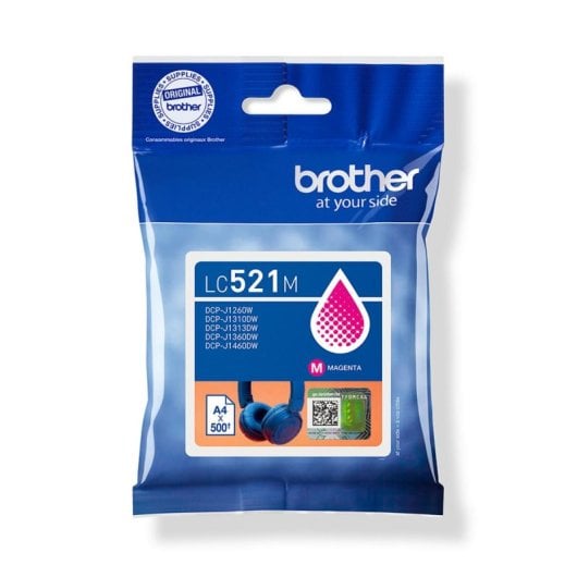 Tintenpatrone Brother LC521M Magenta 1 Stück 500 Seiten Pack einzelner Tintenpatrone Brother LC521M Magenta 1 Stück 500 Seiten Pack einzelner