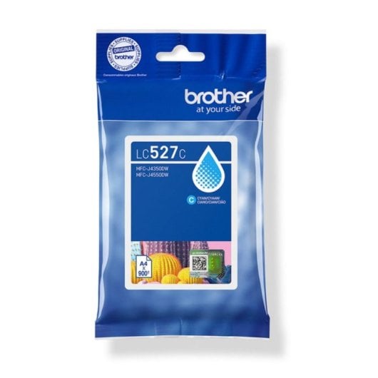 Cartucho de Tinta Brother LC527C Cian Tinta Pigmentada Original Pack Individual