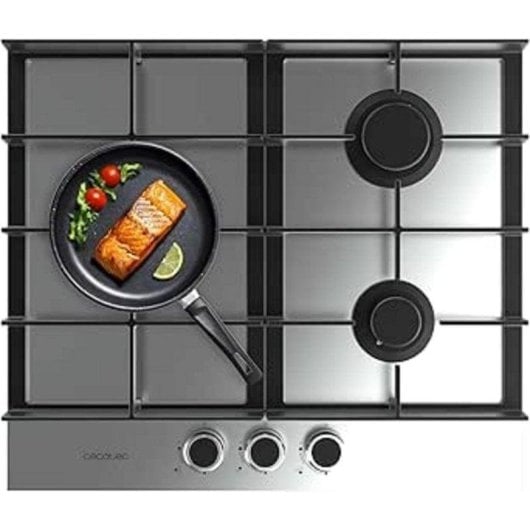 Plaque gaz Cecotec Bolero Squad G 3400F Inox WOK 3 feux Acier Inox