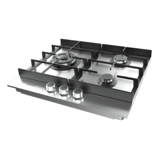 Plaque gaz Cecotec Bolero Squad G 3400F Inox WOK 3 feux Acier Inox