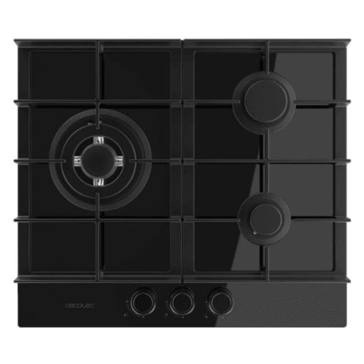 Plaque de cuisson Cecotec Bolero Squad G 3400F Glass Black 3 feux WOK verre noir