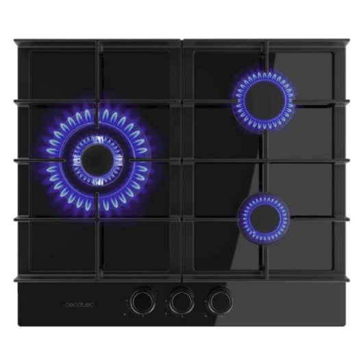 Plaque de cuisson Cecotec Bolero Squad G 3400F Glass Black 3 feux WOK verre noir
