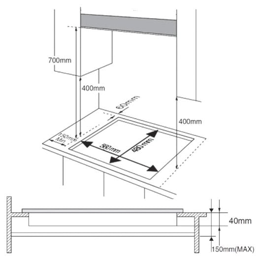 Placa de gas Cecotec Bolero Squad G 5400F Inox 5 fuegos WOK acero inoxidable