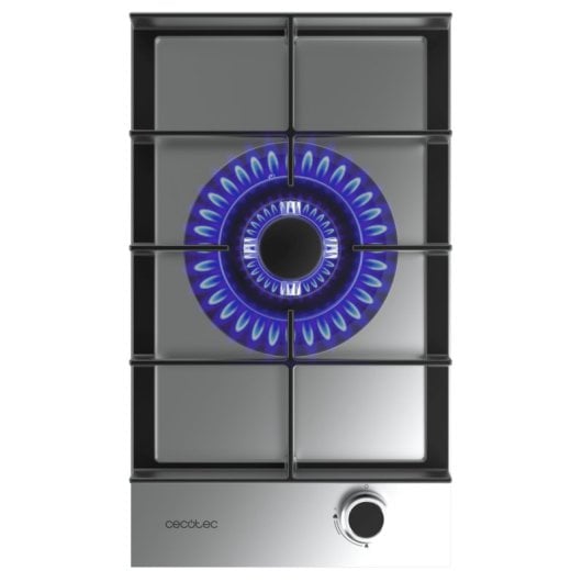 Placa de gas Cecotec Bolero Squad G 1400F Inox 1 fuego acero inoxidable WOK