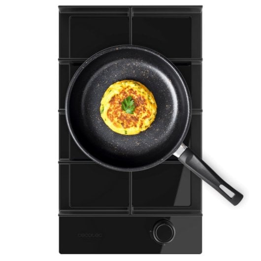 Placa de gas Cecotec Bolero Squad G 1400F Glass Black WOK Triple Corona Glass Black