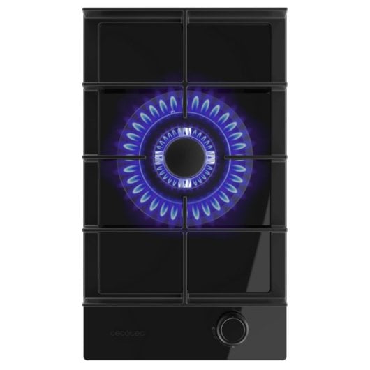 Placa de gas Cecotec Bolero Squad G 1400F Glass Black WOK Triple Corona Glass Black