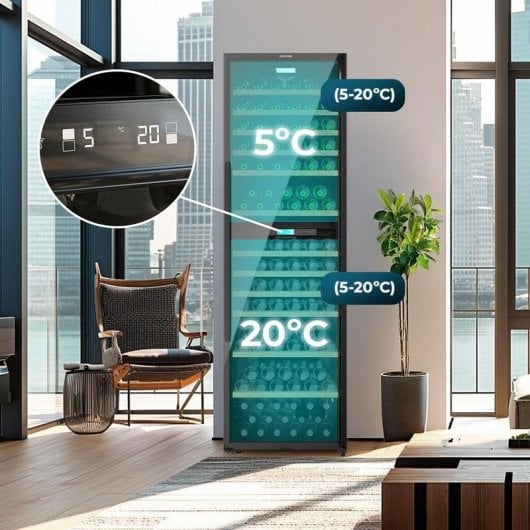 Vinoteca Cecotec Bolero GrandSommelier Duo 176000 176 garrafas dupla zona filtro UV LED