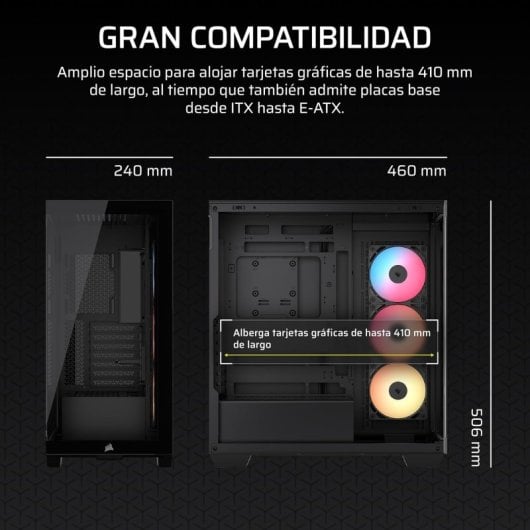 Corsair 3500X RS-R ARGB Caixa Semitorre E-ATX com 3x Ventoinhas e Vidro Temperado Preta