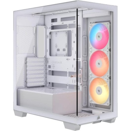 Caja PC CORSAIR 3500X RS-R ARGB Semitorre Blanco 3 Ventiladores Vidrio Templado
