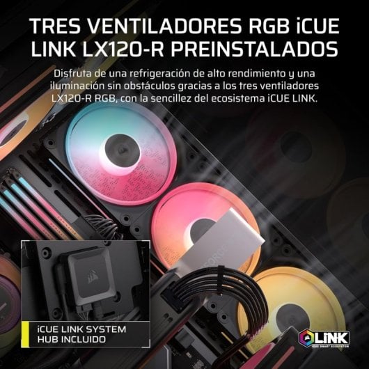 Corsair 3500X LX-R RGB Boîtier Moyen Tour en Verre Trempé pour PC