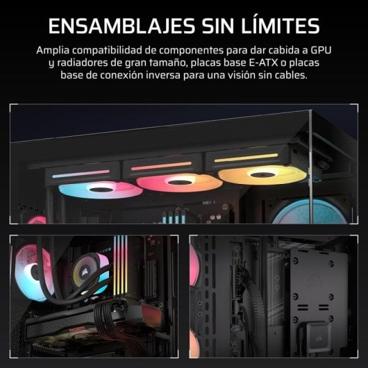 Corsair 3500X LX-R RGB Boîtier Moyen Tour en Verre Trempé pour PC