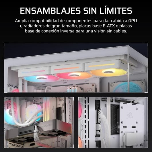 Corsair 3500X LX-R RGB Caixa E-ATX com Vidro Temperado, 3x Ventoinhas e Gestão Avançada de Cabos Branca