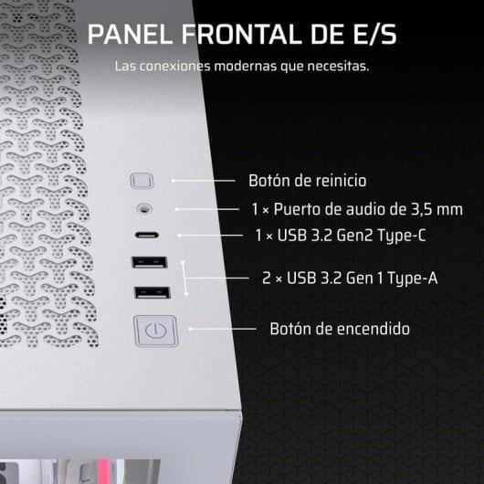 Corsair 3500X LX-R RGB Caixa E-ATX com Vidro Temperado, 3x Ventoinhas e Gestão Avançada de Cabos Branca