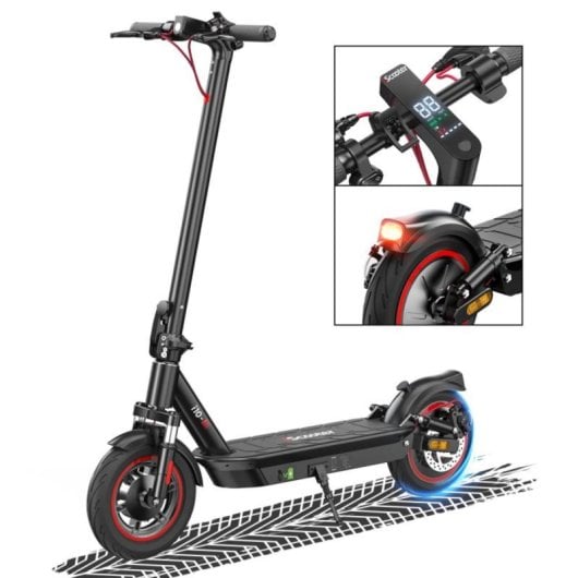 iScooter i10 650W 40km/h 45km de alcance Dupla suspensão 10" App LED Scooter elétrica