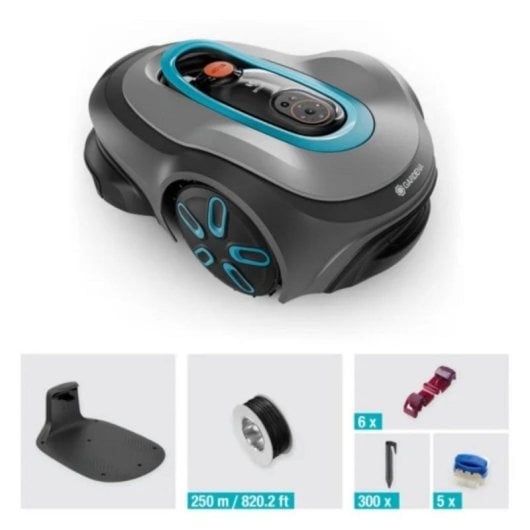 Tondeuse robot Gardena Smart SILENO Max 1 200 m² avec IA et Bluetooth, double disque de coupe