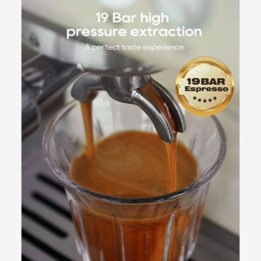 HiBREW H10A Espressomaschine, 20 Bar, 1350 W, 1,8 l, Edelstahl, programmierbar