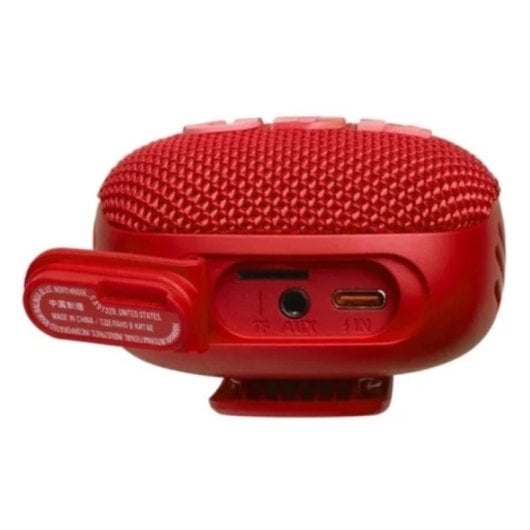 Altavoz portátil JBL Wind 3 Bluetooth Rojo, soporte para bicicleta/moto, visor LED, radio FM, MicroSD y AUX