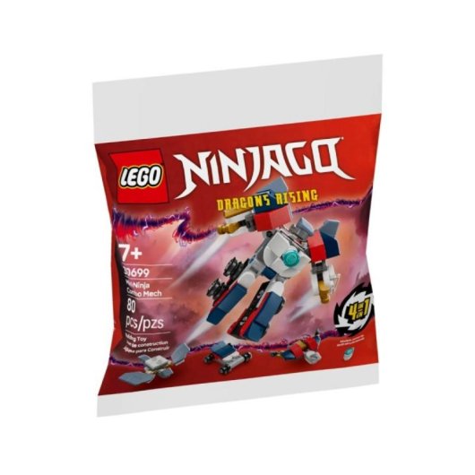 Conjunto de combate LEGO Ninjago Mini Articulado Ninja Mech, compacto e rápido de construir