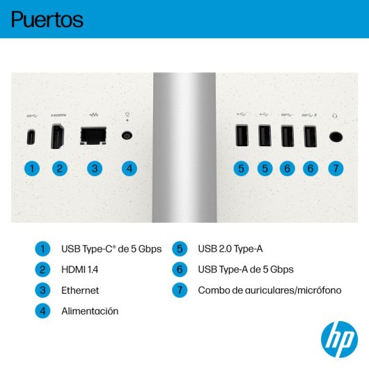 HP All-in-One 24-ct2001ns AMD Ryzen AI 5 340 16GB 1TB SSD 23.8" FHD