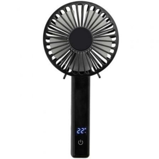 Mini Ventilador Orbegozo HF 1800 2,5W 4 Velocidades Pantalla Digital Batería USB-C