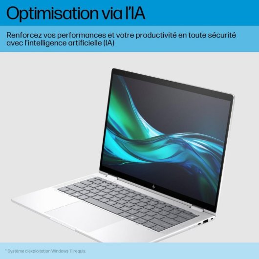 Portable HP Elite x360 1040 G11 14" Intel Core Ultra 7 16Go 512Go SSD Argent