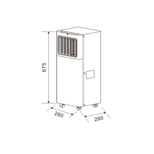 Aire acondicionado portátil Aspes AAAP900F 9000 BTU/h R290 2 velocidades control digital eficiencia A