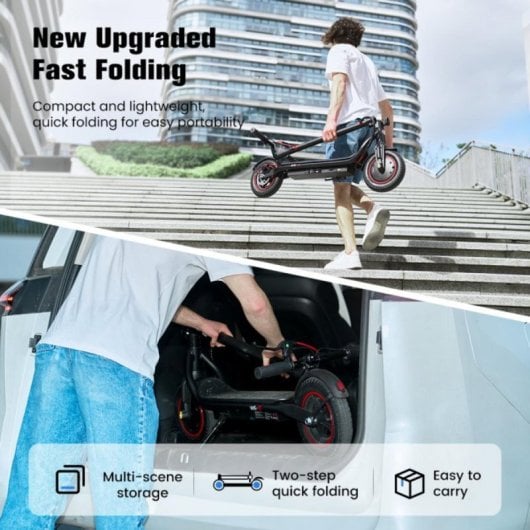 Patinete eléctrico iScooter W6 Motor 500W 35km/h 30km autonomía app y plegado ultra ligero