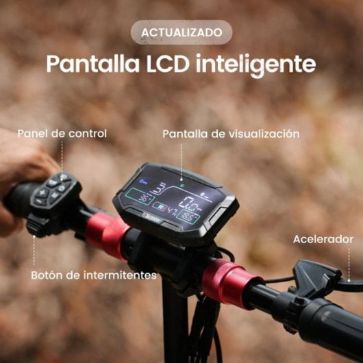iScooter iX8 2x1200W 65km de alcance 12” Offroad Cruise Suspensão IPX4 Scooter Elétrica
