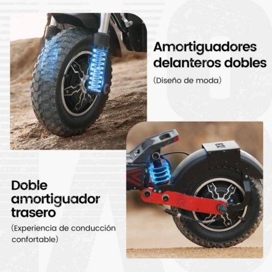 iScooter iX8 2x1200W 65km de alcance 12” Offroad Cruise Suspensão IPX4 Scooter Elétrica