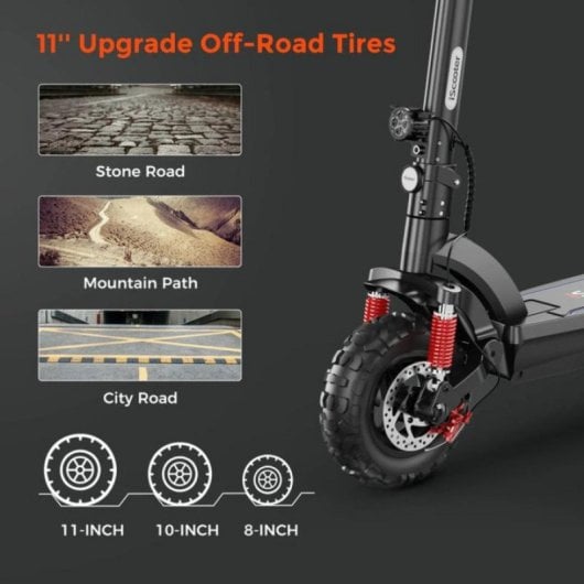 iScooter iX6 1000W 48V 17,5Ah 11" Off-Road Dupla Suspensão Trotinete Elétrica NFC