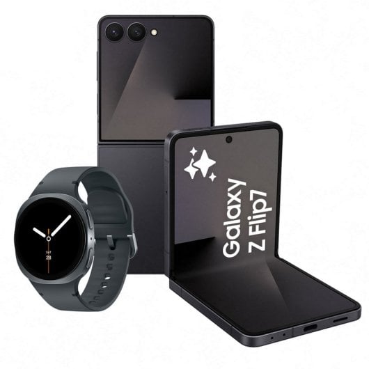 Samsung Galaxy Z Flip7 12GB/512GB Preto Escuro + Galaxy Watch8 LTE 40mm Cinzento Escuro