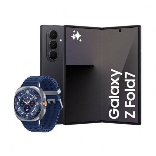 Samsung Galaxy Z Fold7 16GB/1TB Negro Oscuro Plegable IA + Galaxy Watch Ultra (2025) LTE Azul