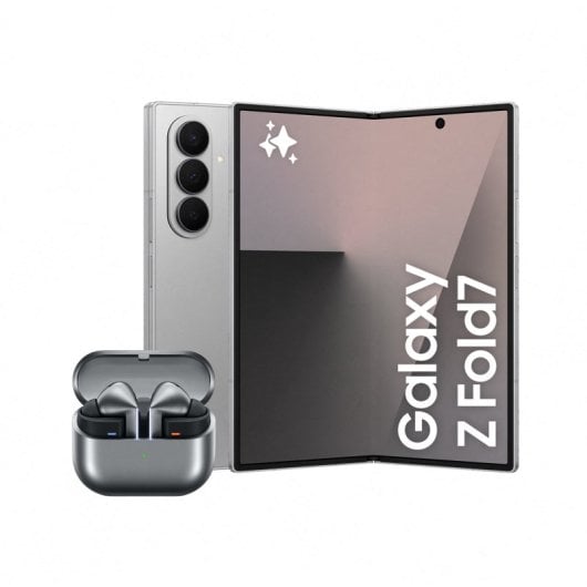 Samsung Galaxy Z Fold7 12GB/512GB Telefono cellulare pieghevole grigio argento con AI + Galaxy Buds3 Pro