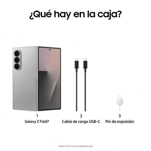 Samsung Galaxy Z Fold7 12GB/512GB Telefono cellulare pieghevole grigio argento con AI + Galaxy Buds3 Pro