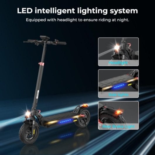 Scooter elétrica iScooter iX3 800W 40km/h 40km de autonomia Suspensão dupla App LED 10"