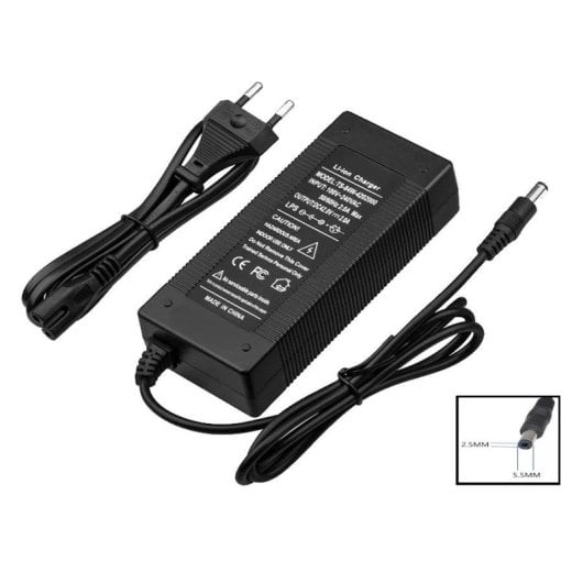 F10mobility Cargador Para Bicicleta Eléctrica 42v Prophete Bicicleta Conector 5,5x2,5mm Fuente Alimentación