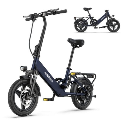 Bicicleta eléctrica HillMiles Mile 1 250W 60Km Autonomía Plegable Suspensión 7 Velocidades 14"