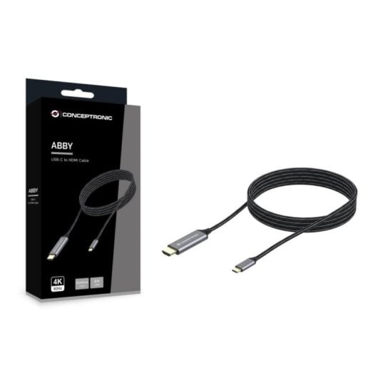 Cable Conceptronic ABBY10G USB Tipo C a HDMI 2m 4K@60Hz Gris Plug&Play