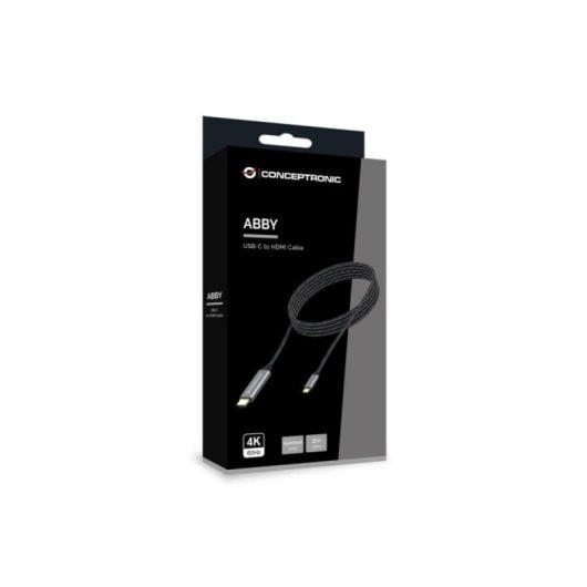 Cable Conceptronic ABBY10G USB Tipo C a HDMI 2m 4K@60Hz Gris Plug&Play