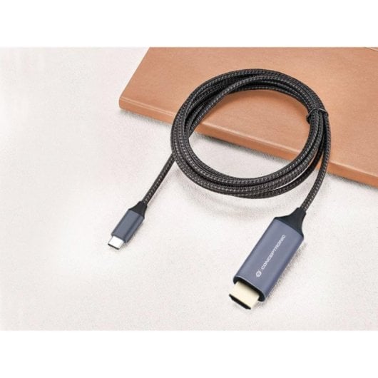Cable Conceptronic ABBY10G USB Tipo C a HDMI 2m 4K@60Hz Gris Plug&Play