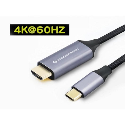 Cable Conceptronic ABBY10G USB Tipo C a HDMI 2m 4K@60Hz Gris Plug&Play